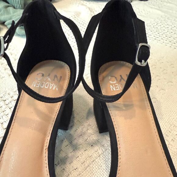 Madden NYC 9.5 Illie City embellished ankle strap block heel sandal 2970 - Picture 4 of 9